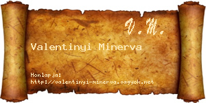 Valentinyi Minerva névjegykártya